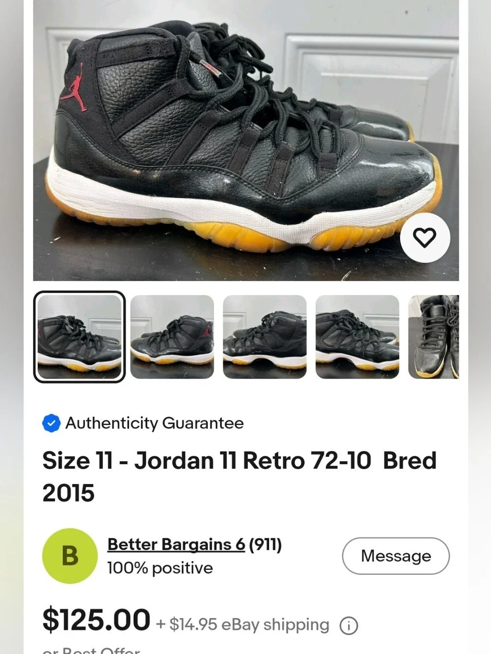 Air Jordan 11 Retro 72-10 Bred 2015 Men’s Basketball Shoes